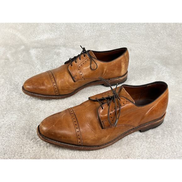 Allen Edmonds Clifton Mens Size 10 D Walnut Brown Cap-Toe Brogue Oxford Shoe main image 8